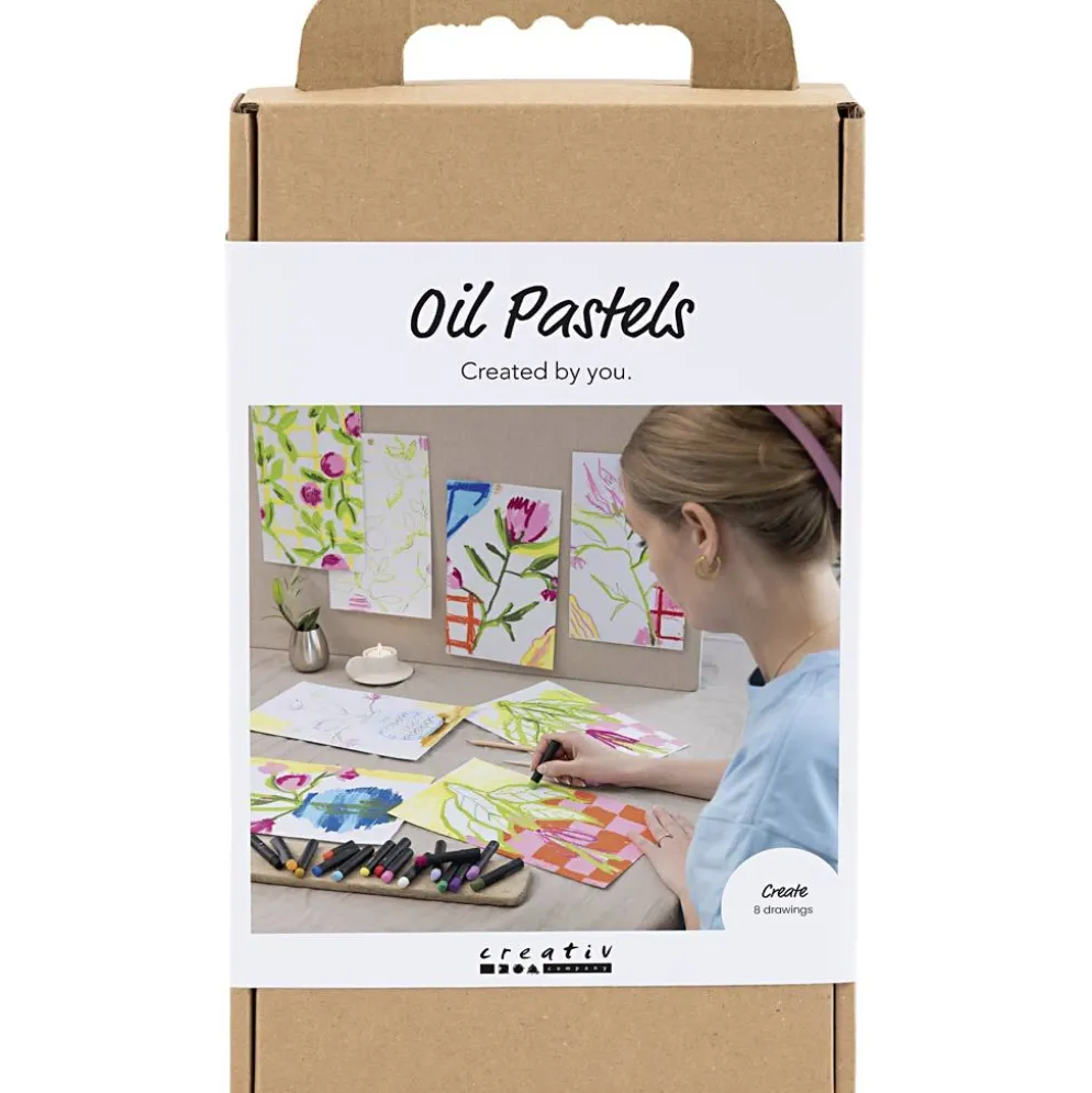 Öljypastellit askartelusetti